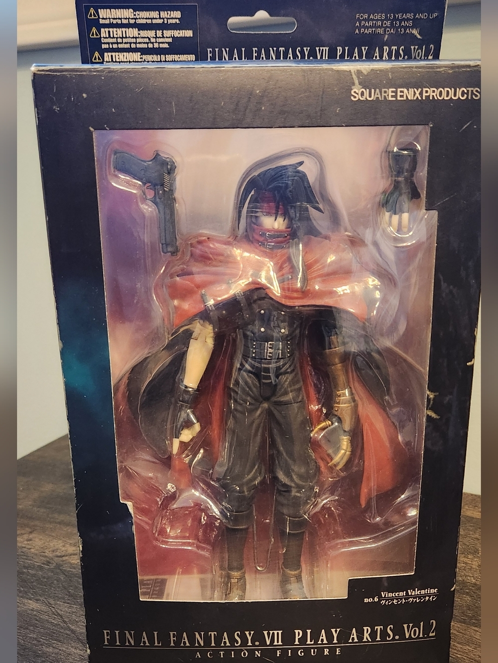 Final Fantasy VII Play Arts Vol.2 Vincent Valentine Action Figure NIB